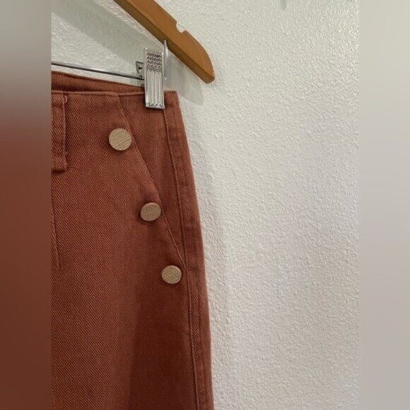 ee:some High Waisted Wide Leg Pants Neutral Boho Chic Preppy Contemporary - Picture 3 of 9